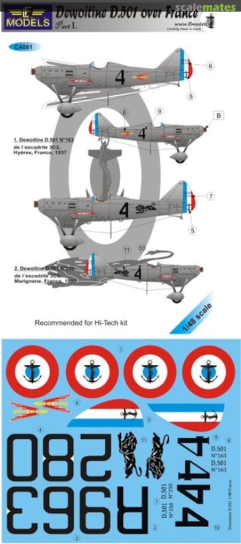Boxart Dewoitine D.501 over France C4861 LF Models