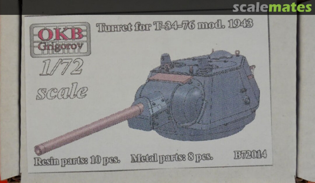 Boxart Turret for T-34/76 mod. 1943 B72014 OKB Grigorov Boxart Turret for T-34/76 mod. 1943 B72014 OKB Grigorov