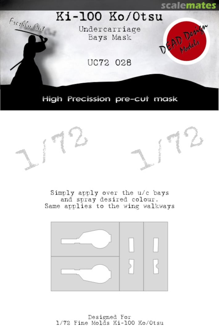Boxart Ki-100 UC Bays u/c bays UC72028 DEAD Design Models