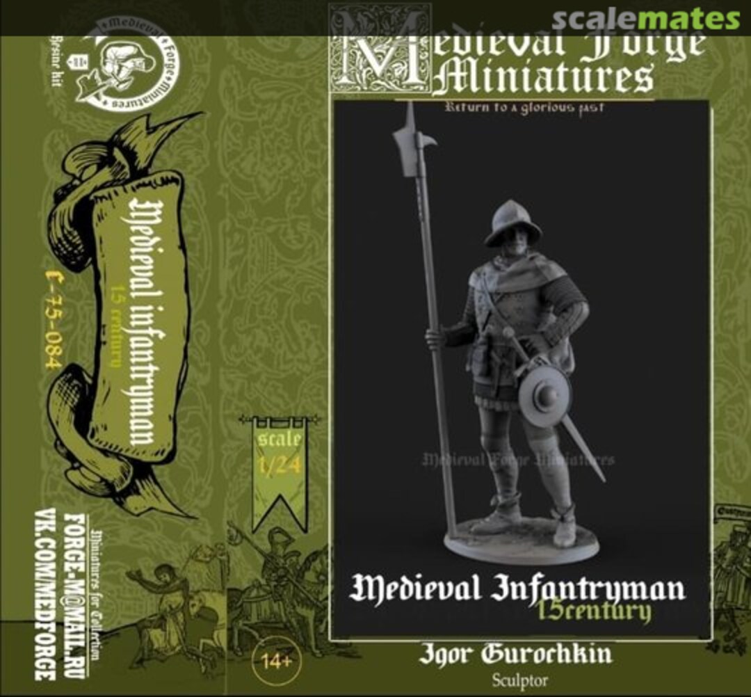 Boxart Medieval infantryman C-75-084 Medieval Forge Miniatures Boxart Medieval infantryman C-75-084 Medieval Forge Miniatures