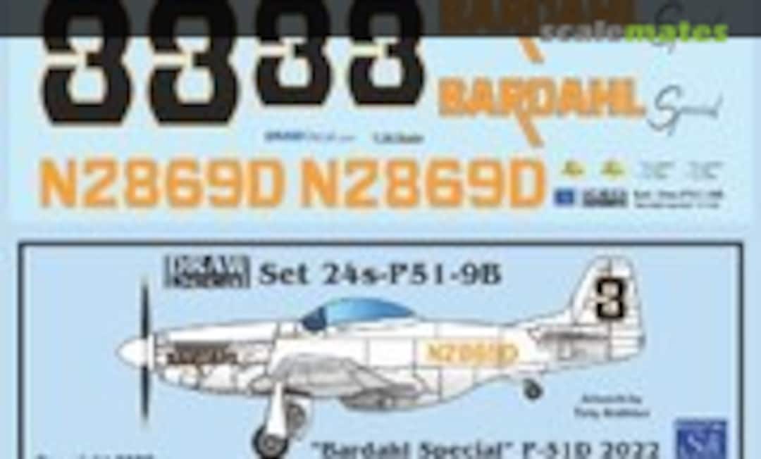 1:24 “Bardahl Special” P-51D (Draw Decal 24-P51-9B) 24-P51-9B
