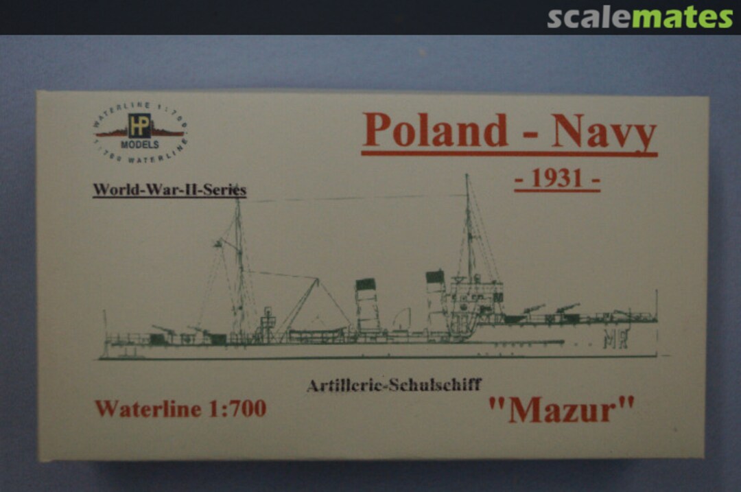 Boxart Artillerie-Schulschiff "Mazur" WW II-WL-PL-037 HP-Models Boxart Artillerie-Schulschiff "Mazur" WW II-WL-PL-037 HP-Models