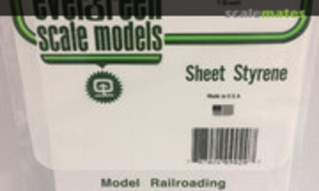 No 0.020&quot; Plain Opaque White Polystyrene Sheet (Evergreen Scale Models 9020)