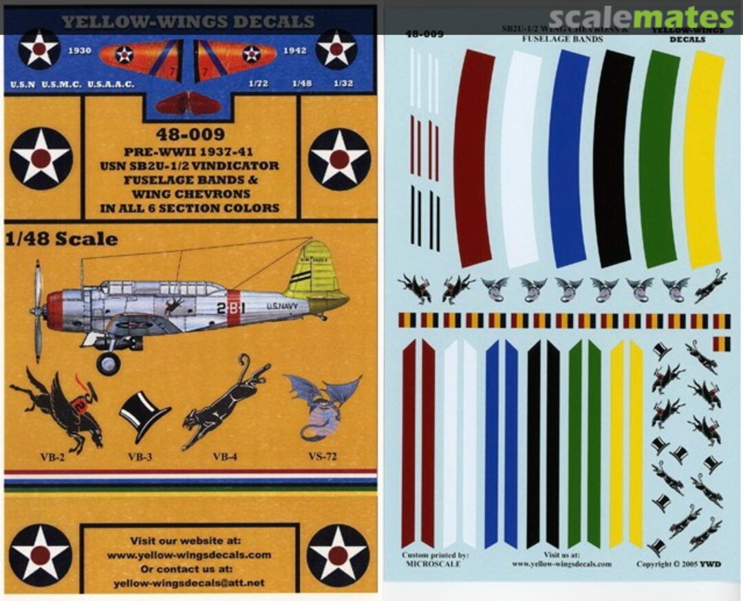 Boxart SB2U-1/2 Vindicator 48-009 Yellow-Wings Decals Boxart SB2U-1/2 Vindicator 48-009 Yellow-Wings Decals