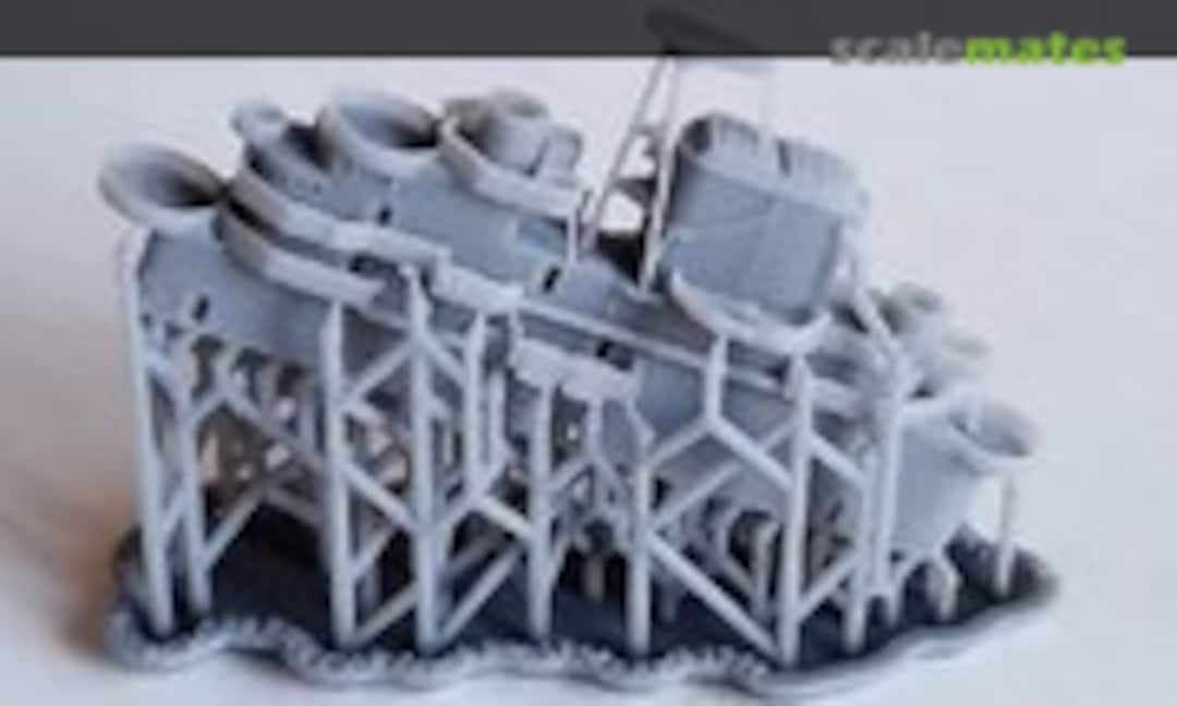 1:700 USS Essex CV-9 Island, 1942-1944 "short bridge" (Model Monkey 700-CV09 1943) 700-CV09 1943