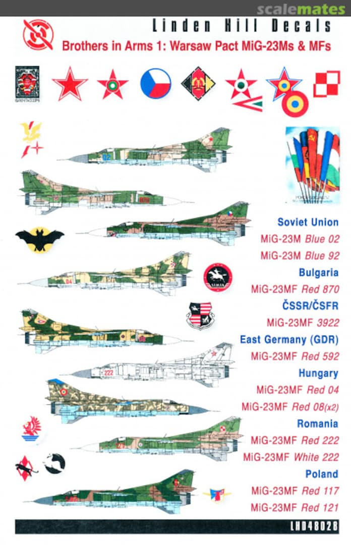 Boxart Brothers in Arms 1: Warsaw Pact MiG-23M's & MF's LHD48028 Linden Hill Decals