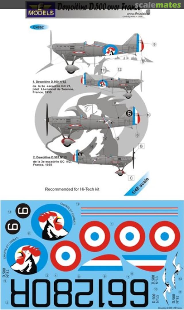 Boxart Dewoitine D.500 over France C4862 LF Models