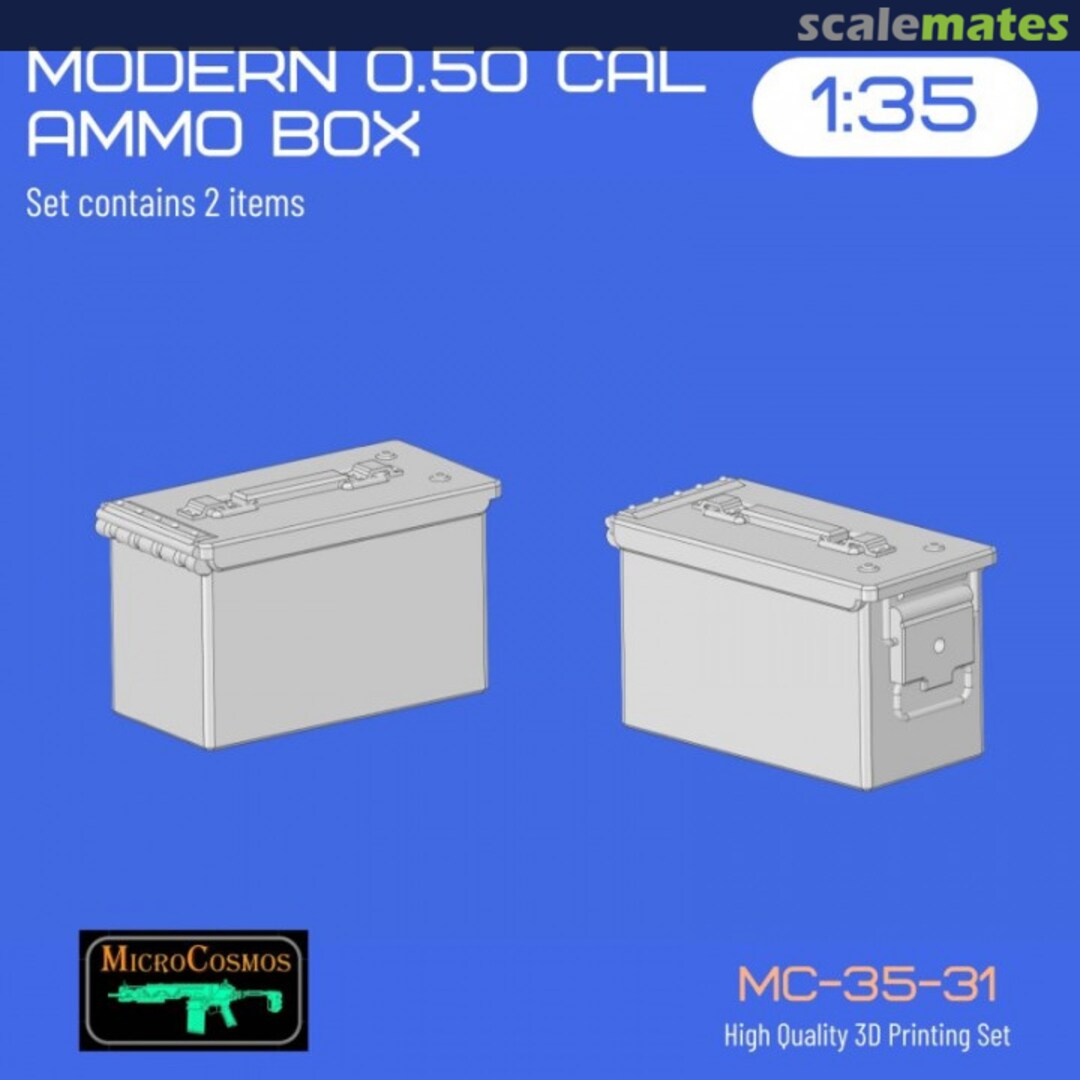 Boxart Modern 0.50 Cal Ammo Box (x2) MC-35-31 3D MicroCosmos Boxart Modern 0.50 Cal Ammo Box (x2) MC-35-31 3D MicroCosmos