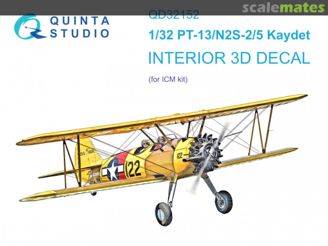 Boxart PT-13/N2S-2/5 Kaydet interior 3D decals QD32152 Quinta Studio Boxart PT-13/N2S-2/5 Kaydet interior 3D decals QD32152 Quinta Studio