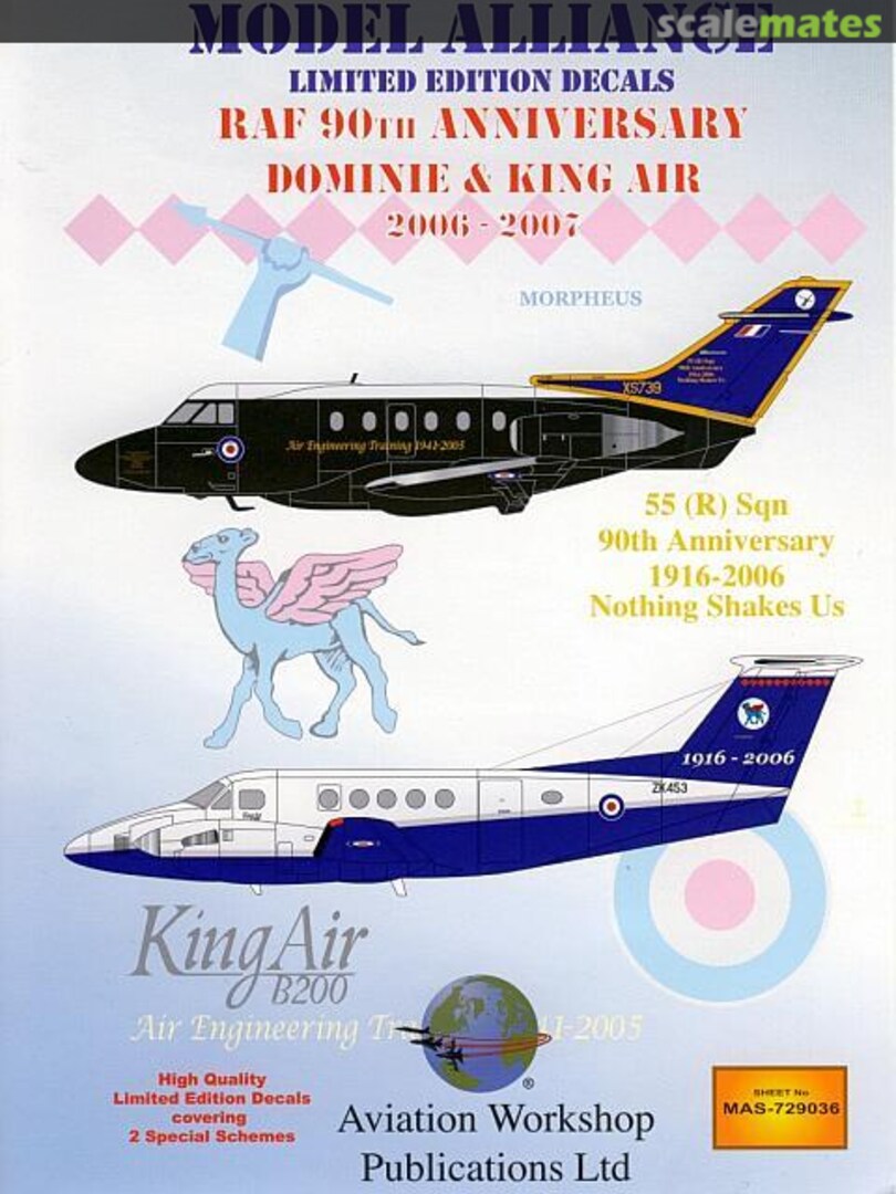 Boxart RAF 90th Anniversary Dominie & King Air 2006 - 2007 MAS-729036 Model Alliance Boxart RAF 90th Anniversary Dominie & King Air 2006 - 2007 MAS-729036 Model Alliance