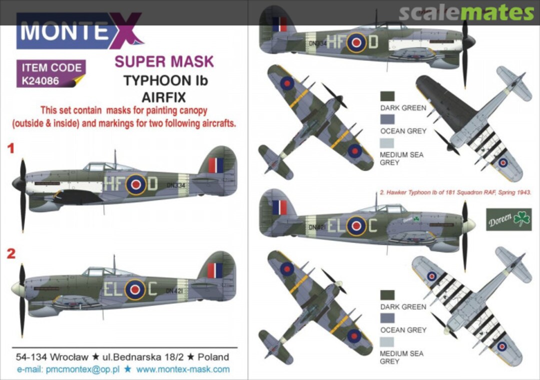 Boxart Hawker Typhoon Mk.Ib K24086 Montex Boxart Hawker Typhoon Mk.Ib K24086 Montex