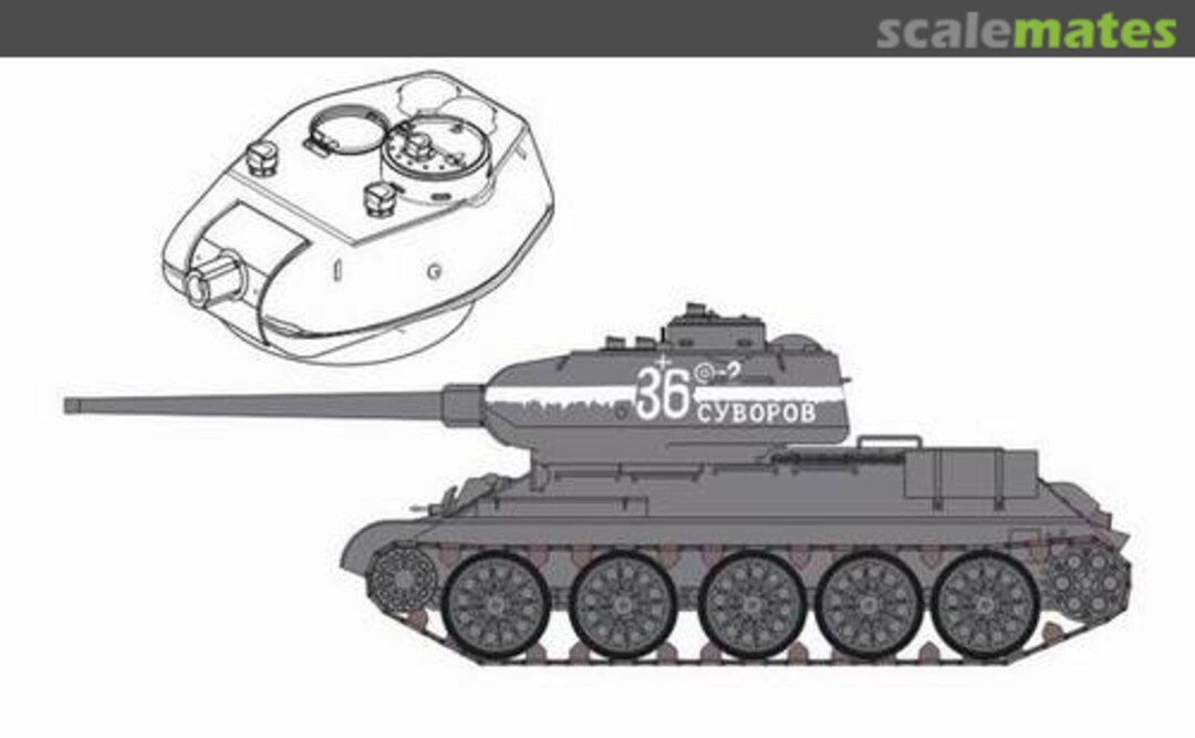 Boxart T-34/85 model 1943 conversion set 3070 CMK Boxart T-34/85 model 1943 conversion set 3070 CMK