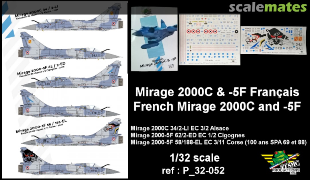 Boxart Dassault Mirage 2000C & -5F P-32-52 FFSMC Productions Boxart Dassault Mirage 2000C & -5F P-32-52 FFSMC Productions