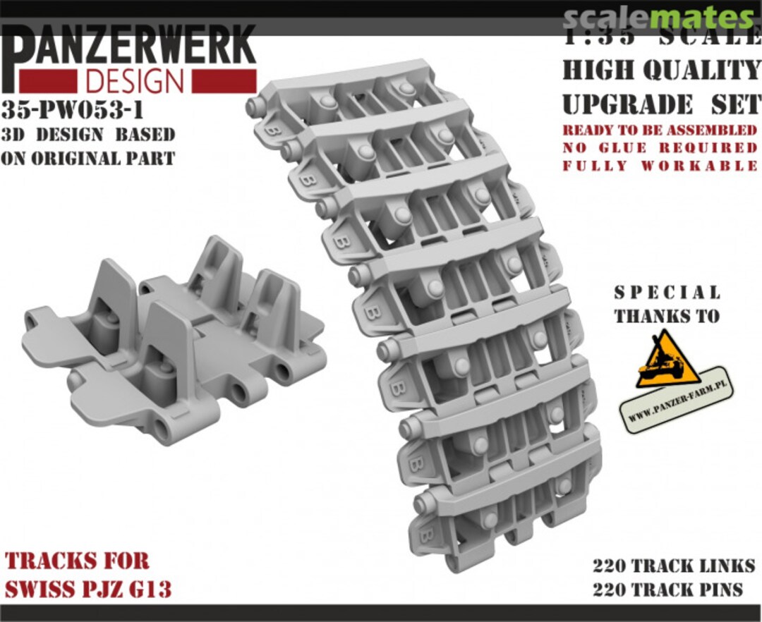 Boxart Swiss Pzj G13 Tracks 35PW-053-1 Panzerwerk design