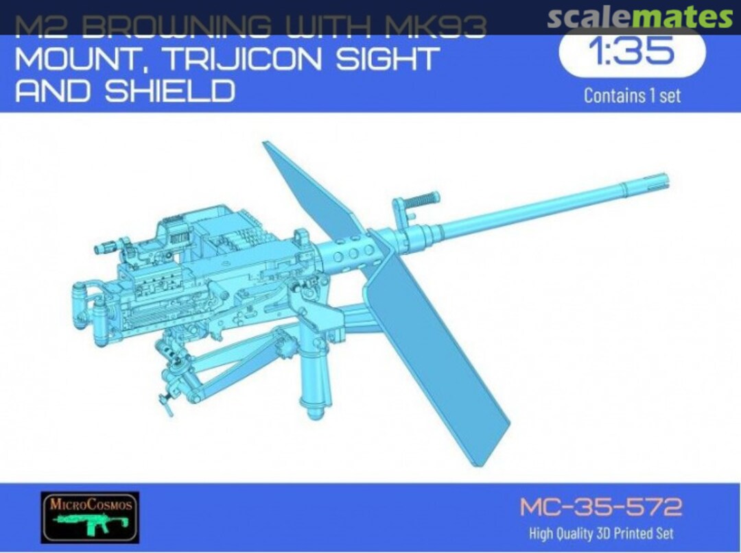 Boxart M2 browning with MK93 mount, Trijicon MGRS Sight and shield MC-35-572 3D MicroCosmos Boxart M2 browning with MK93 mount, Trijicon MGRS Sight and shield MC-35-572 3D MicroCosmos