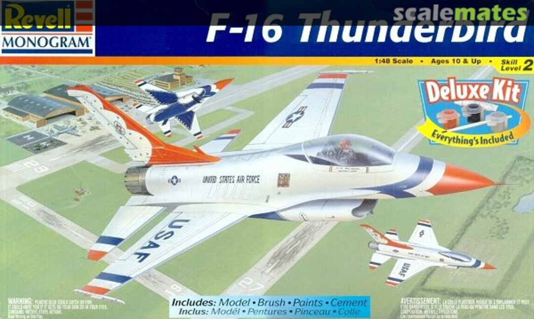 Boxart F-16 Thunderbird 85-6663 Revell Monogram Boxart F-16 Thunderbird 85-6663 Revell Monogram