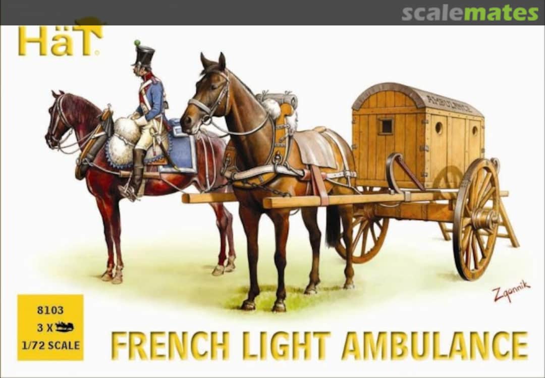 Boxart French Light Ambulance 8103 HäT Boxart French Light Ambulance 8103 HäT