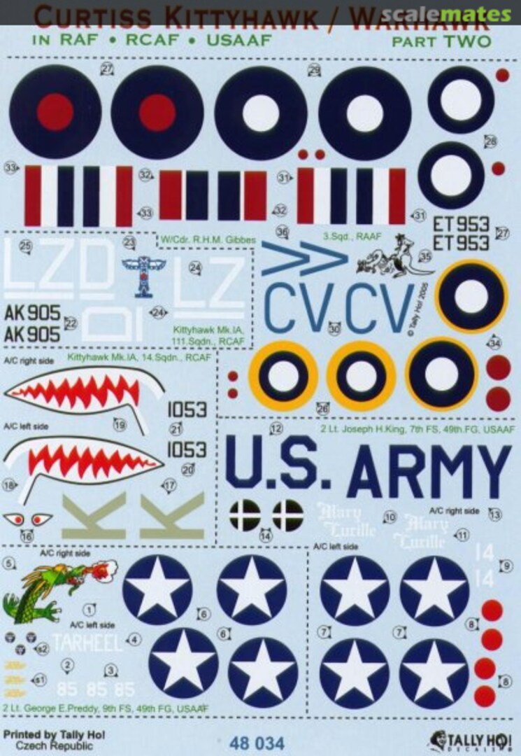 Boxart Curtiss Kittyhawk / Warhawk 48 034 Tally Ho! (CZ) Boxart Curtiss Kittyhawk / Warhawk 48 034 Tally Ho! (CZ)