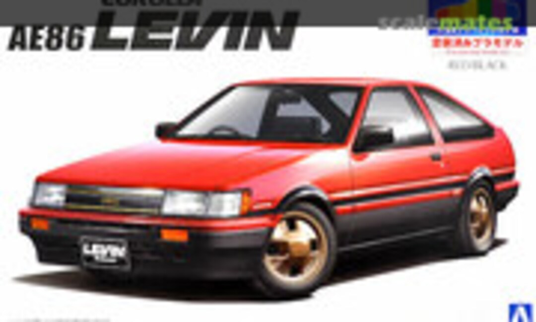 1:24 Toyota AE86 Levin '84 (Red / Black) (Aoshima 054963)