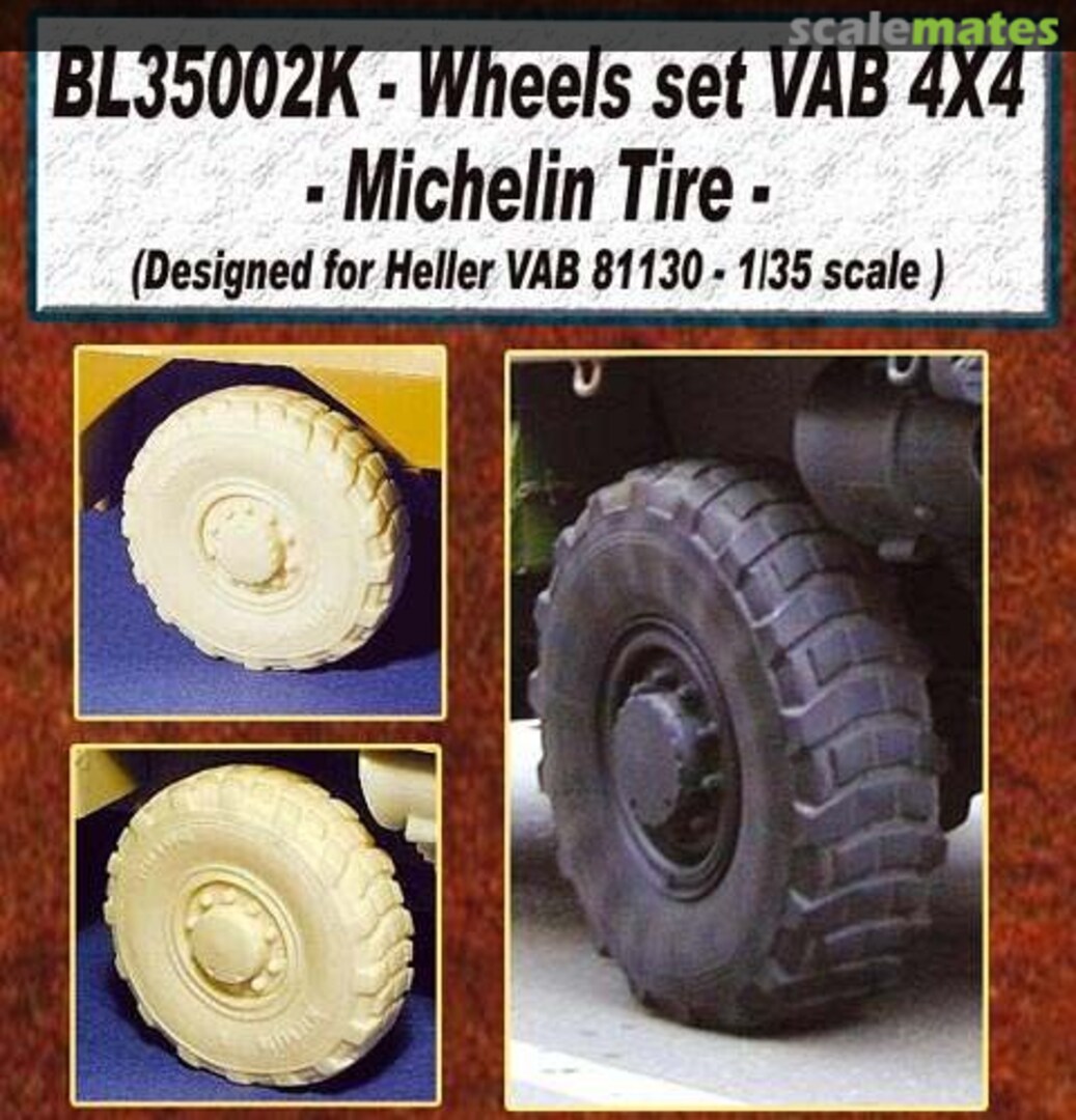 Boxart MICHELIN Wheels Set for VAB 4X4 BL35002K Blast Models Boxart MICHELIN Wheels Set for VAB 4X4 BL35002K Blast Models
