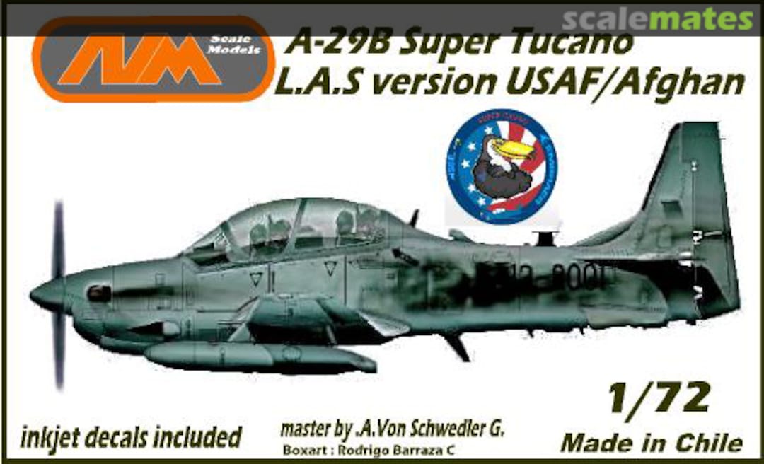 Boxart A-29B Super Tucano AVM7208 AVM Scale Models Boxart A-29B Super Tucano AVM7208 AVM Scale Models