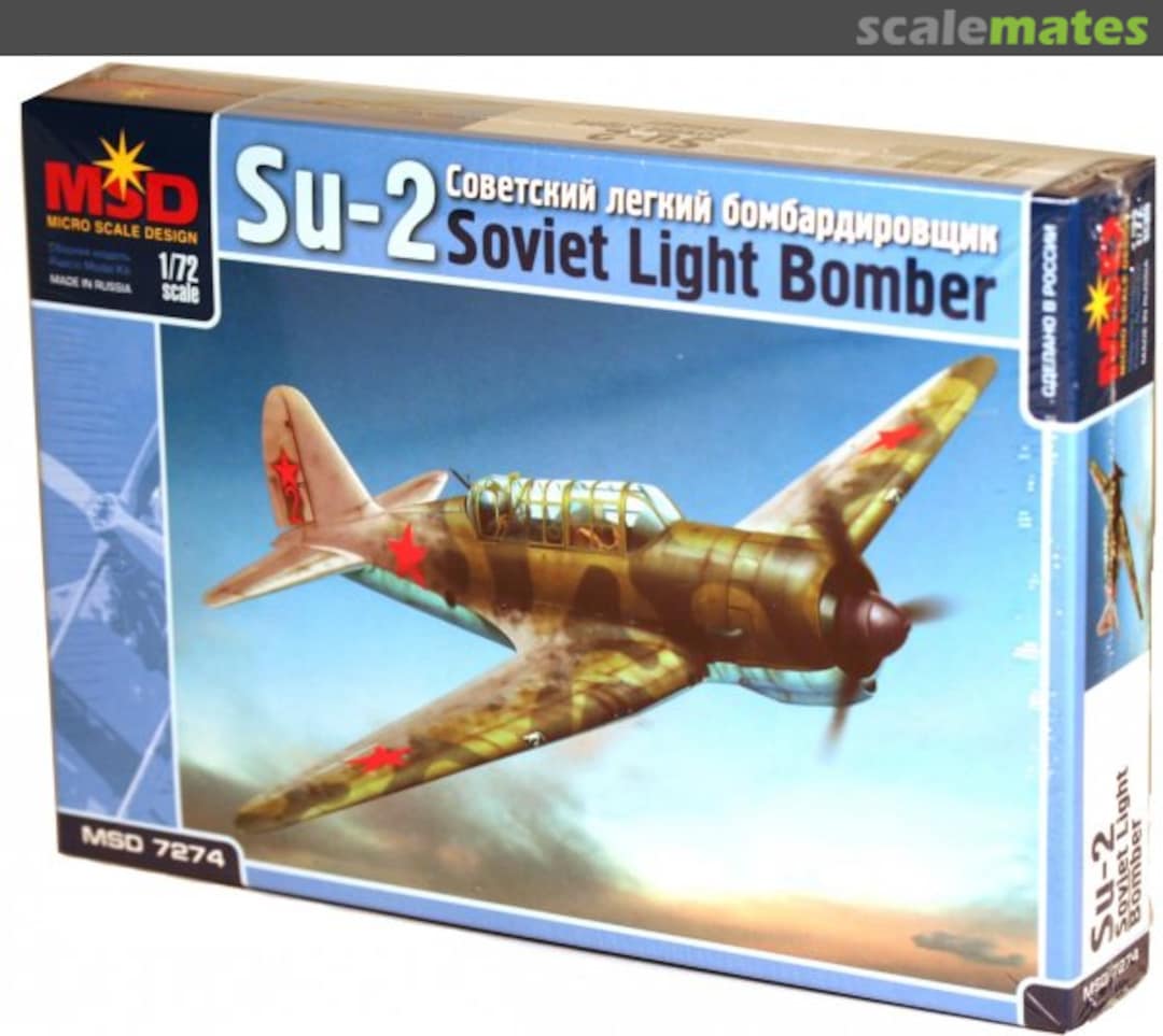 Boxart Soviet Light Bomber Su-2 7274 MSD Micro Scale Design Boxart Soviet Light Bomber Su-2 7274 MSD Micro Scale Design