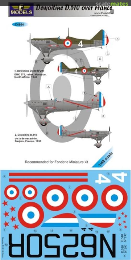 Boxart Dewoitine D.510 over France C4864 LF Models