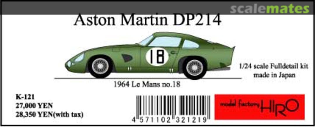 Boxart Aston Martin DP214 K-121 Model Factory Hiro Boxart Aston Martin DP214 K-121 Model Factory Hiro