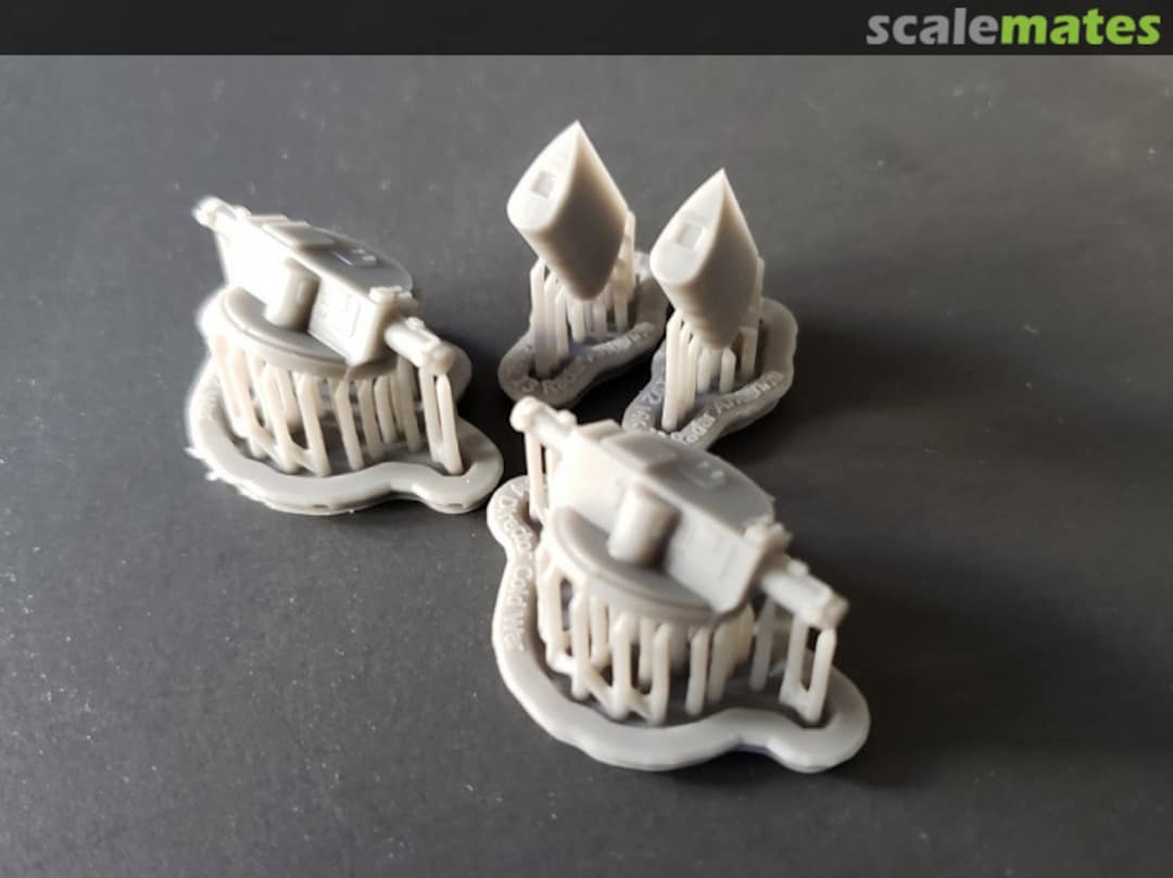 Boxart Mk.34 Fire Control Directors with Mk.13 Radar Antennas, Cold War configuration 192-Mk34 Cold War Model Monkey