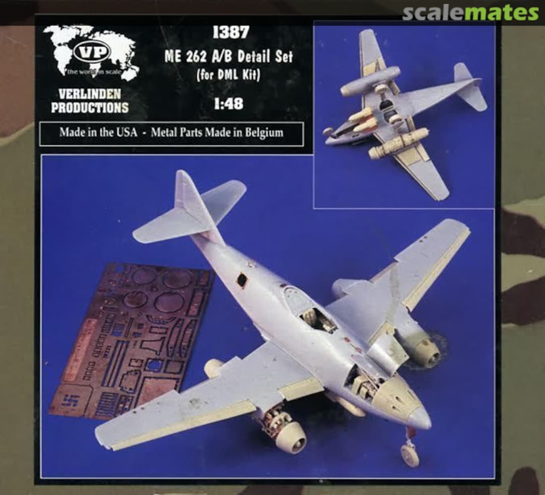 Boxart Me 262 A/B Detail set 1387 Verlinden Productions Boxart Me 262 A/B Detail set 1387 Verlinden Productions