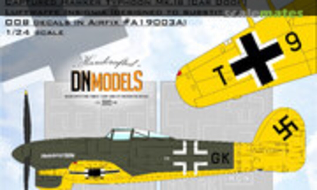 1:24 Captured Hawker Typhoon Mk.Ib – Luftwaffe Insignia Paint Mask Set (DN Models 24/827-005) 24/827-005