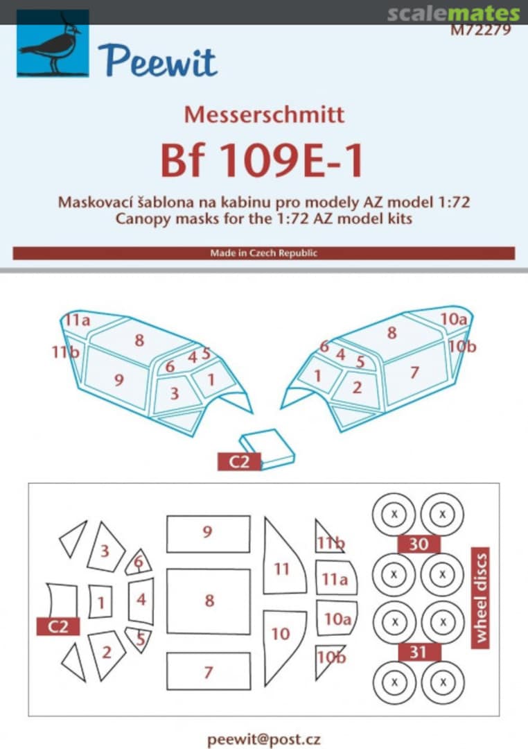 Boxart Messerschmitt Bf 109E-1 M72279 Peewit Boxart Messerschmitt Bf 109E-1 M72279 Peewit