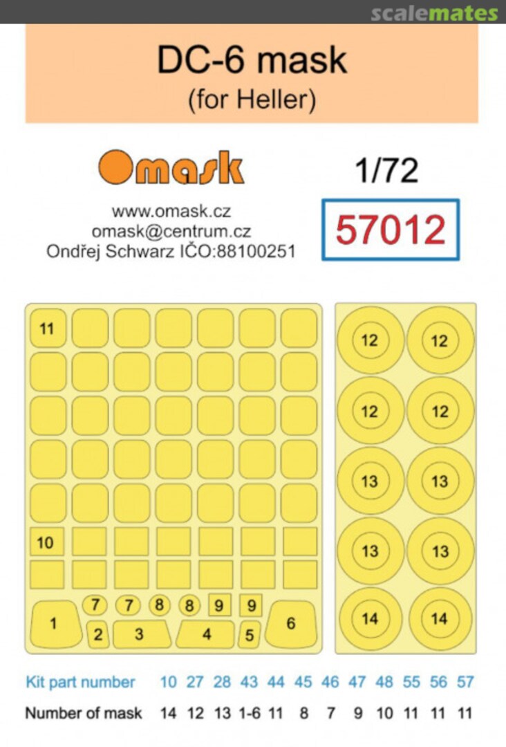 Boxart DC-6 mask 57012 Omask Boxart DC-6 mask 57012 Omask