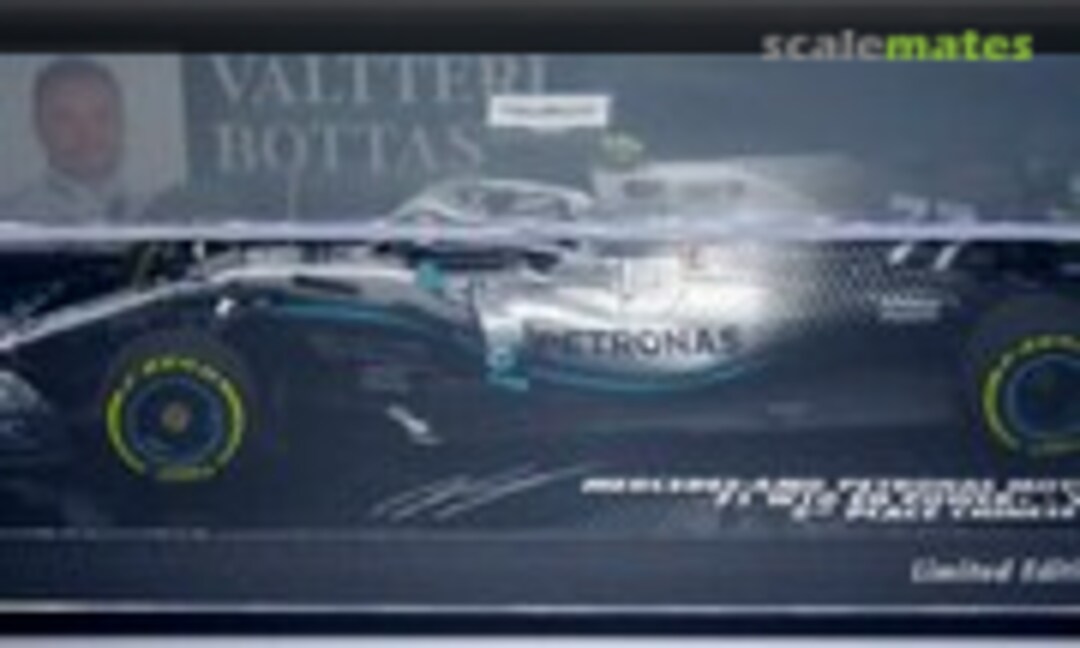 1:43 Mercedes-AMG Petronas Motorsport F1 W10 EQ Power+ 77 Valtteri Bottas 2nd Place Chinese GP 2019 (Minichamps 417190377)