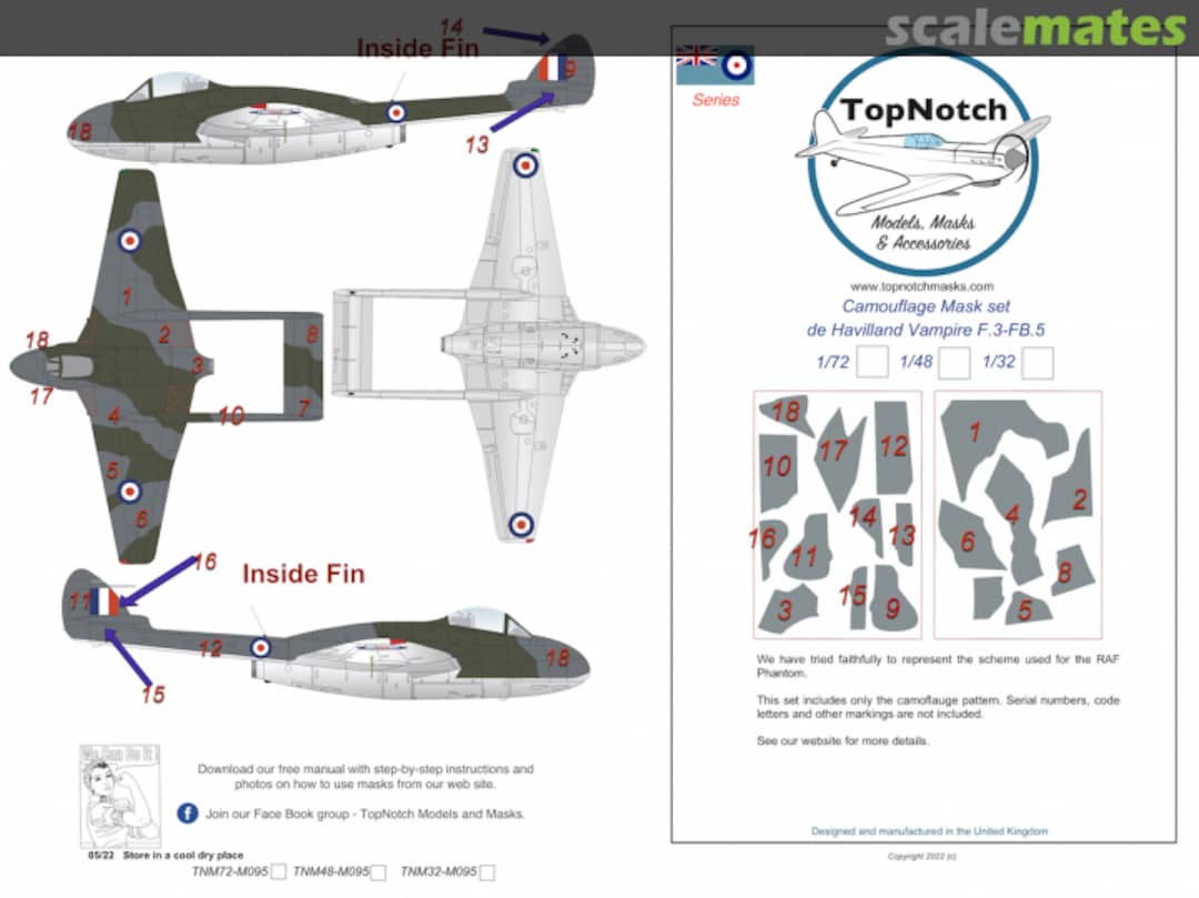 Boxart de Havilland Vampire F.3-FB.5 TNM48-M095 TopNotch Boxart de Havilland Vampire F.3-FB.5 TNM48-M095 TopNotch