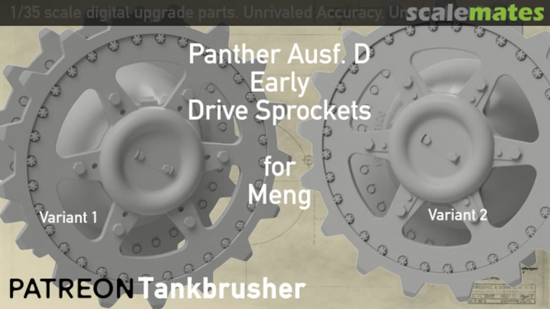 Boxart Panther Ausf. D Early Drive Sprockets 352404008 Tankbrusher Scale Modeling Boxart Panther Ausf. D Early Drive Sprockets 352404008 Tankbrusher Scale Modeling