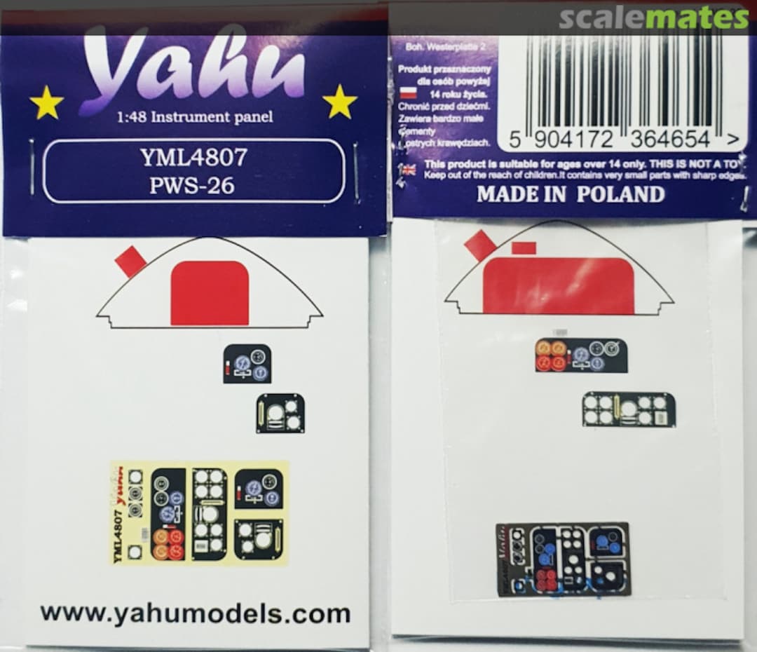 Boxart PWS-26 Instrument Panel YML4807 Yahu Models Boxart PWS-26 Instrument Panel YML4807 Yahu Models