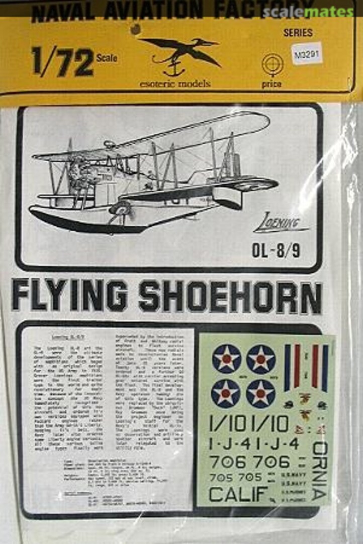 Boxart Loening OL-8/9 Flying Shoehorn NAF-3 Esoteric Models Boxart Loening OL-8/9 Flying Shoehorn NAF-3 Esoteric Models