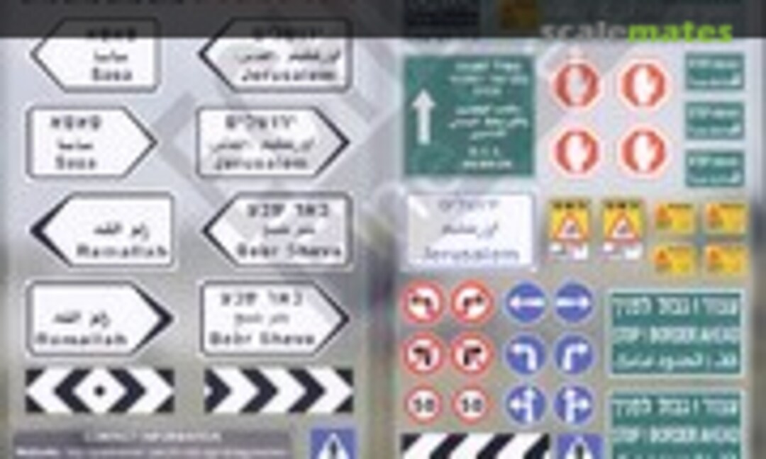 1:35 Road & Traffic Signs (IDF related) (Echelon Fine Details SN355003) SN355003