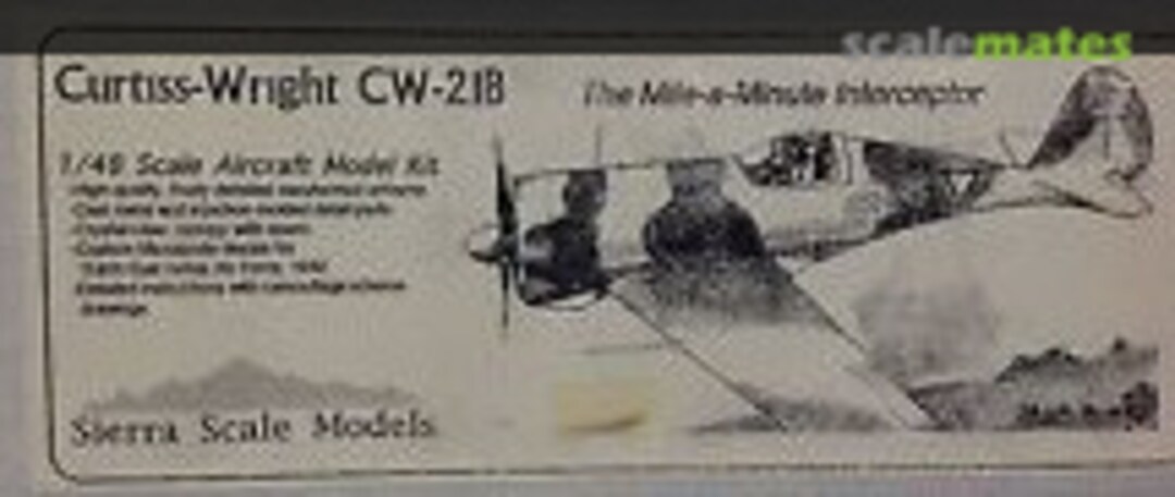Boxart Curtiss-Wright CW-21B 48-43 Sierra Scale Models Boxart Curtiss-Wright CW-21B 48-43 Sierra Scale Models
