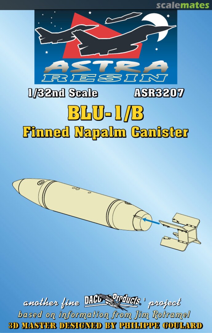 Boxart BLU-1/B Finned Napalm Canister ASR3207 Astra Resin Boxart BLU-1/B Finned Napalm Canister ASR3207 Astra Resin