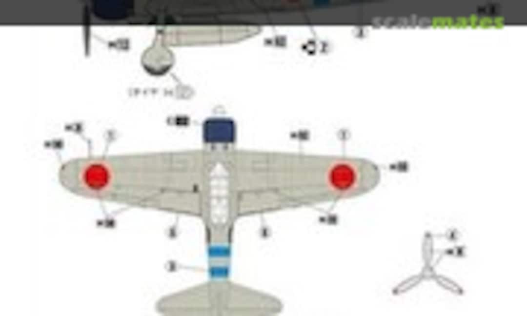 1:350 Mitsubishi A6M2 Type Zero Model 21 for Aircraft Carrier Hiryu (Fujimi 11453)
