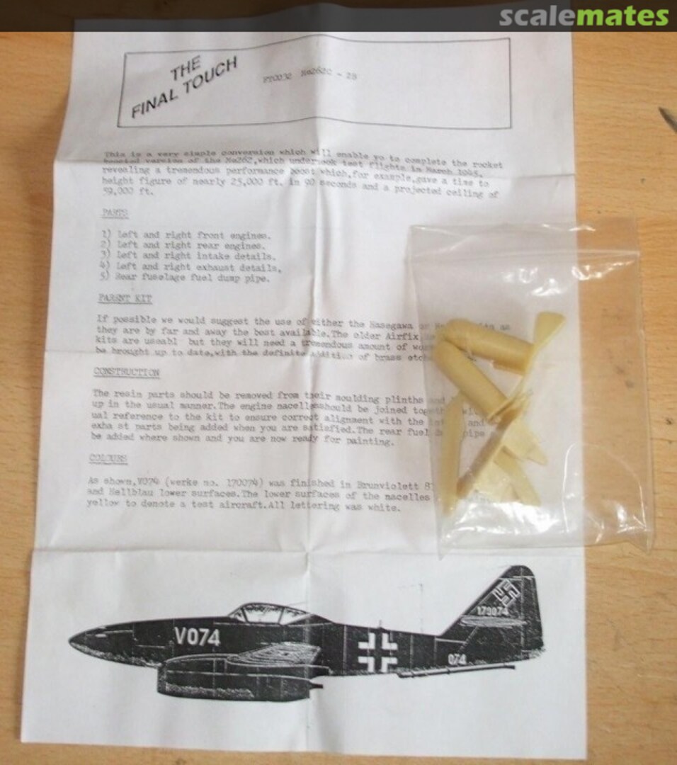 Boxart Messerschmitt Me262C - 2B FTC032 The Final Touch Boxart Messerschmitt Me262C - 2B FTC032 The Final Touch