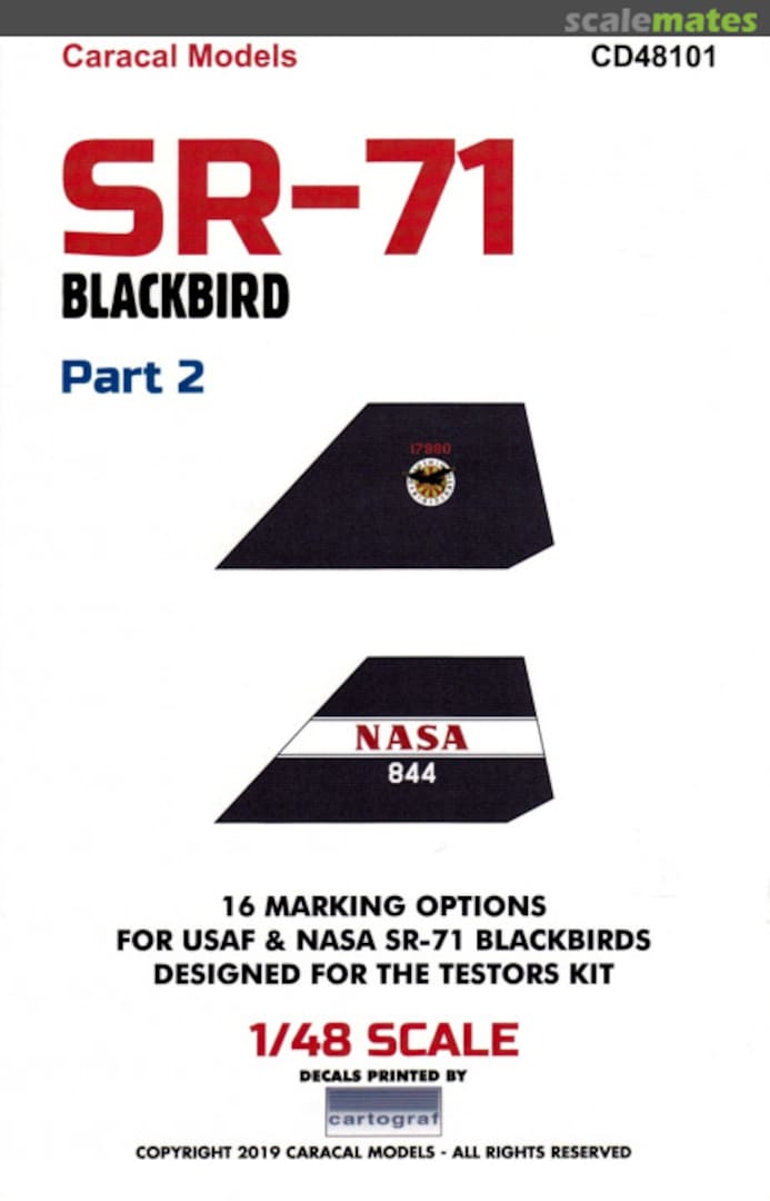 Boxart SR-71 Blackbird CD48101 Caracal Models