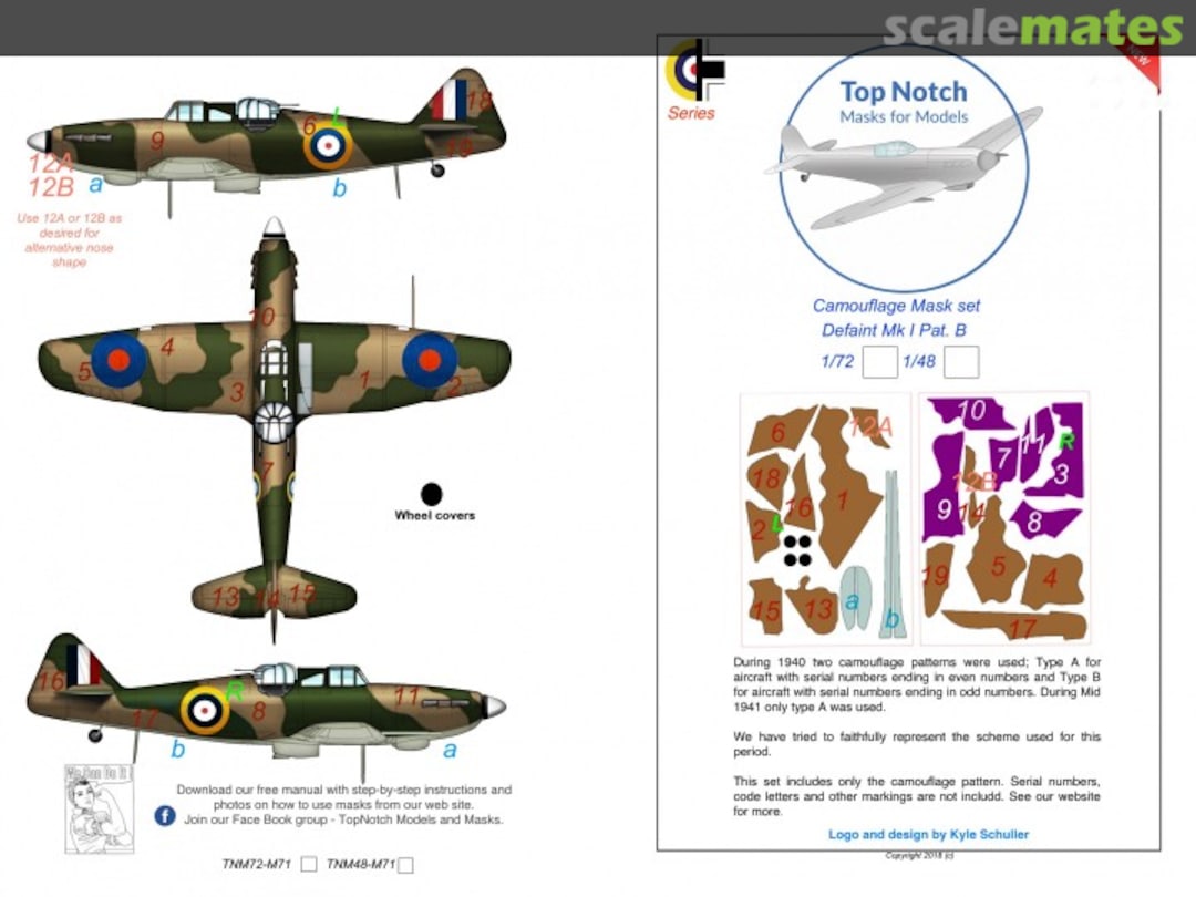 Boxart Boulton Paul Defiant Mk I Pat B TNM48-M71 TopNotch Boxart Boulton Paul Defiant Mk I Pat B TNM48-M71 TopNotch