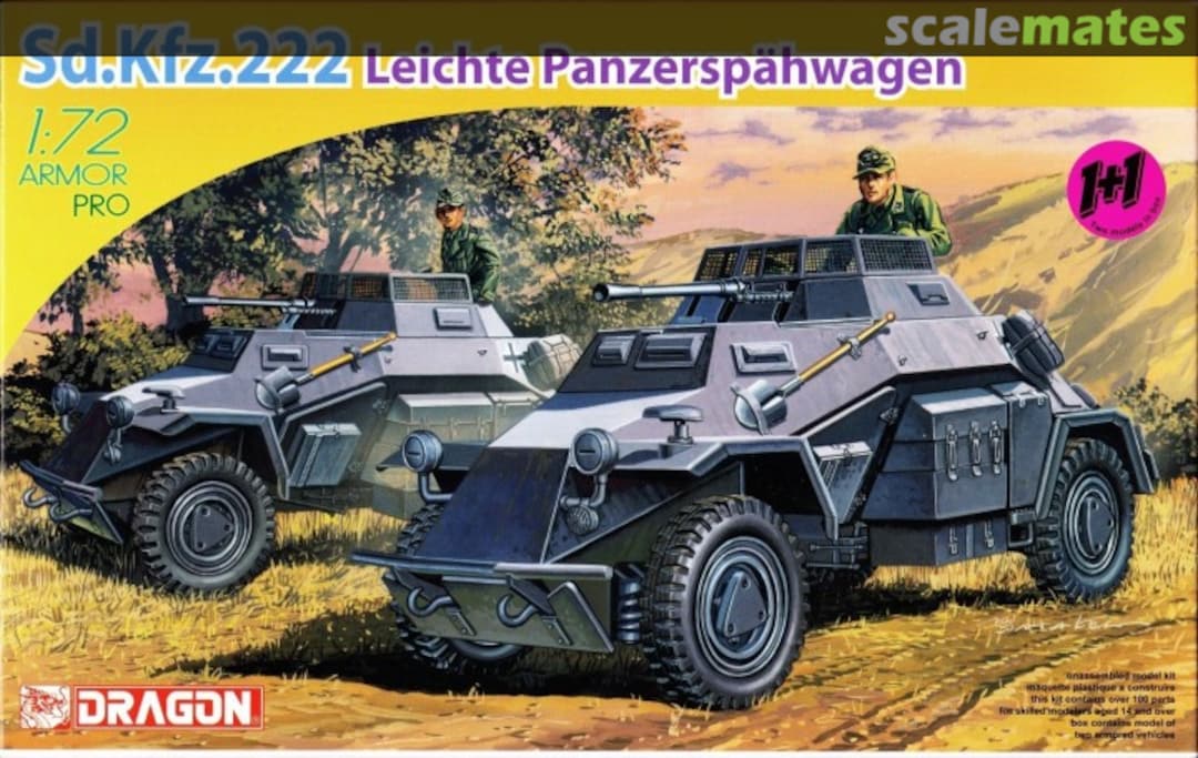 Boxart Sd.Kfz. 222 leichter Panzerspähwagen (2 cm) 7393 Dragon Boxart Sd.Kfz. 222 leichter Panzerspähwagen (2 cm) 7393 Dragon