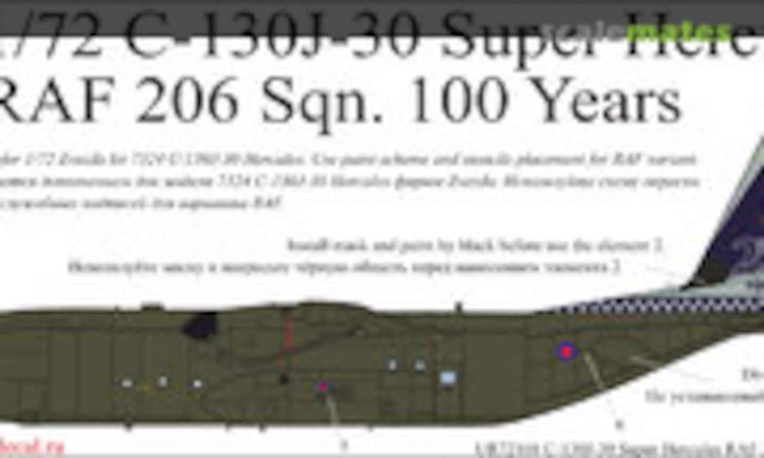 1:72 С-130J-30 Super Hercules RAF 206 Sqn. 100 Years (UpRise Decal UR72168) UR72168