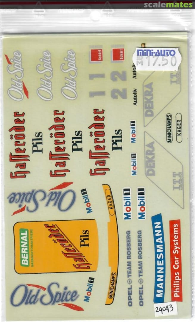 Boxart OPEL CALIBRA - OLD SPICE /HASSEROEDER PILS - DTM 1995 24-043A DMC Decals Boxart OPEL CALIBRA - OLD SPICE /HASSEROEDER PILS - DTM 1995 24-043A DMC Decals