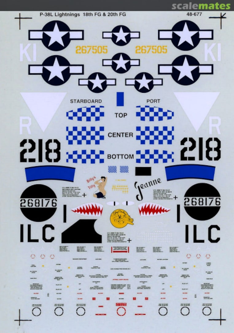 Boxart P-38L Lightnings 48-677 SuperScale International Boxart P-38L Lightnings 48-677 SuperScale International