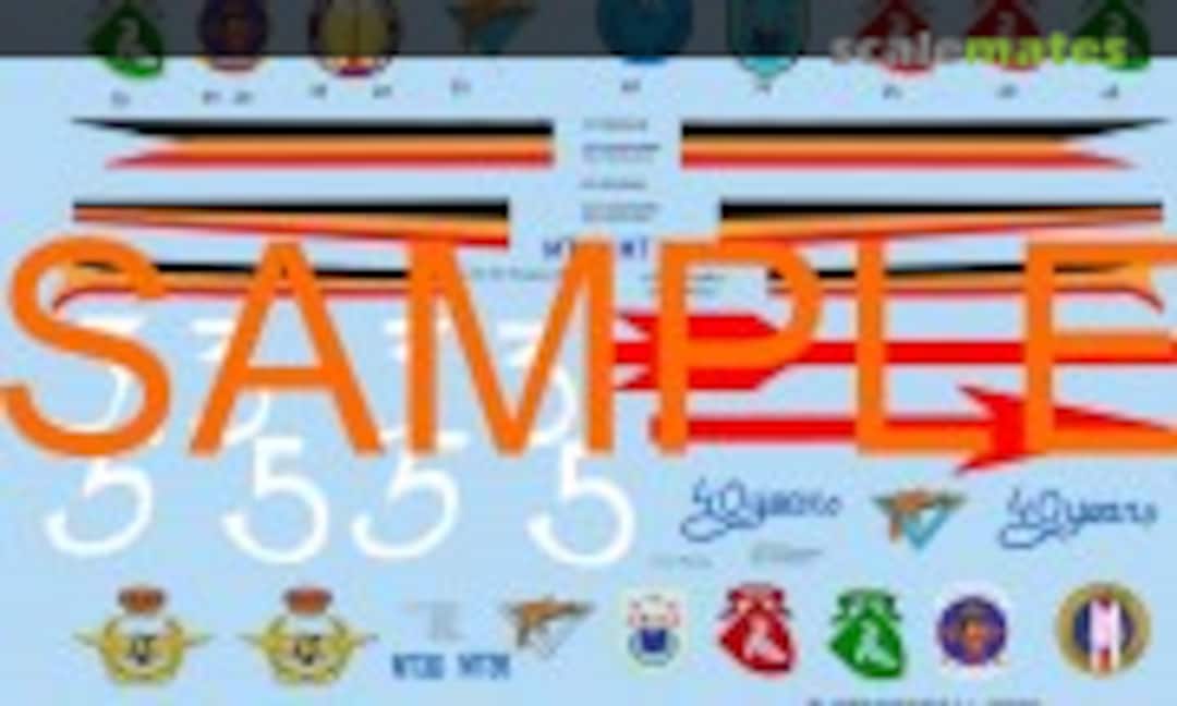 1:32 Fouga Magister Blauwe Vogel /Oiseau Bleu (Stropdecal 32bv) 32bv